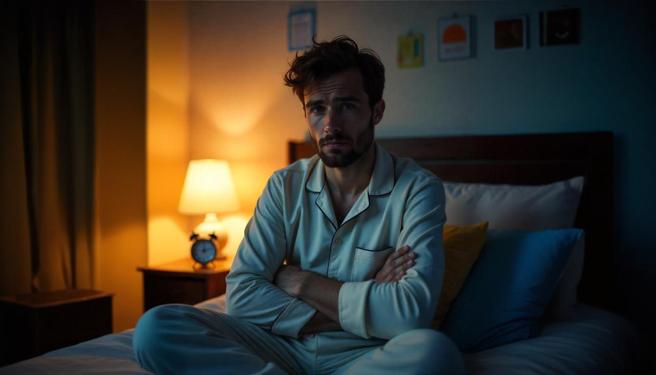 Lehrer hat Zukunftssorgen und Stress und kann deswegen nicht schlafen